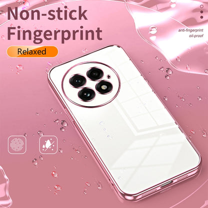 For OnePlus 13 Transparent Plating Fine Hole Phone Case(Pink) - OnePlus Cases by buy2fix | Online Shopping UK | buy2fix