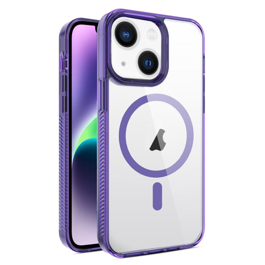 For iPhone 14 Plus 2.5mm MagSafe Acrylic Hybrid TPU Phone Case(Deep Purple) - iPhone 14 Plus Cases by buy2fix | Online Shopping UK | buy2fix