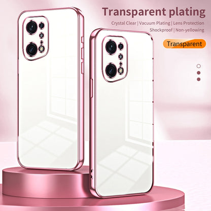 For OPPO Find X5 Pro Transparent Plating Fine Hole Phone Case(Transparent) - OPPO Cases by buy2fix | Online Shopping UK | buy2fix