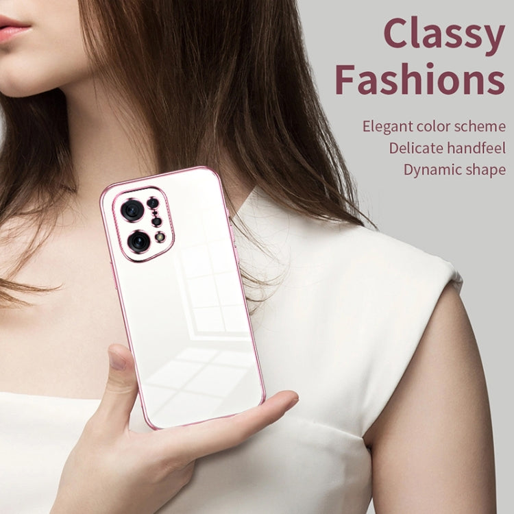 For OPPO Find X5 Transparent Plating Fine Hole Phone Case(Transparent) - OPPO Cases by buy2fix | Online Shopping UK | buy2fix