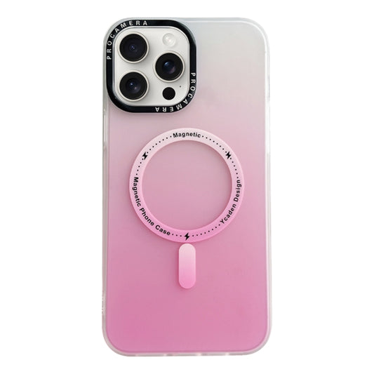 For iPhone 11 Pro Max MagSafe IMD Gradient PC Hybrid TPU Phone Case(Pink) - iPhone 11 Pro Max Cases by buy2fix | Online Shopping UK | buy2fix