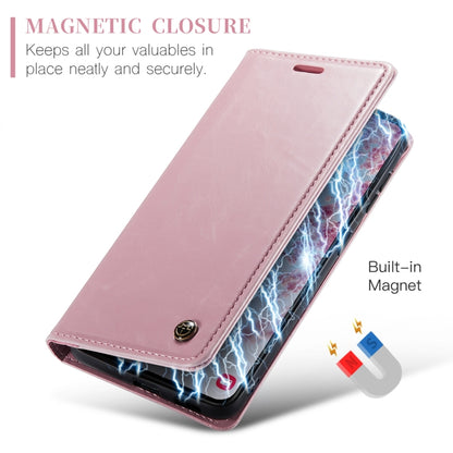 For Samsung Galaxy S24+ 5G CaseMe 003 Crazy Horse Texture Flip Leather Phone Case(Pink) - Galaxy S24+ 5G Cases by CaseMe | Online Shopping UK | buy2fix