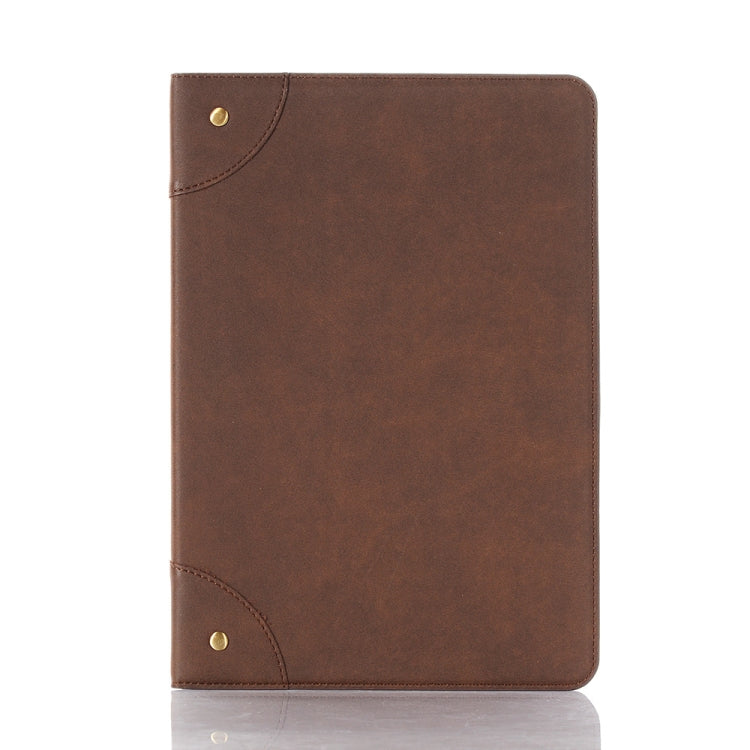 For Samsung Galaxy Tab S9 FE Retro Book Leather Tablet Case(Dark Brown) - Galaxy Tab S9 FE by buy2fix | Online Shopping UK | buy2fix