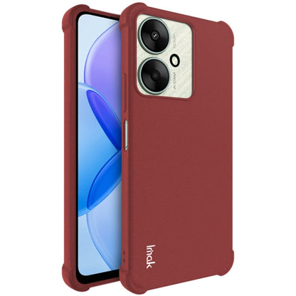 For Xiaomi Redmi 13C 5G/13R 5G imak Shockproof Airbag TPU Phone Case(Matte Red) - 13C Cases by imak | Online Shopping UK | buy2fix