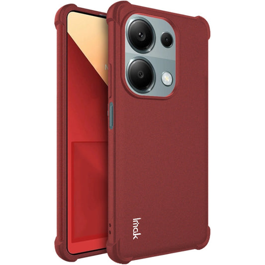 For Xiaomi Poco M6 Pro/Redmi Note13 Pro 4G Global imak Shockproof Airbag TPU Phone Case(Matte Red) - Note 13 Pro Cases by imak | Online Shopping UK | buy2fix