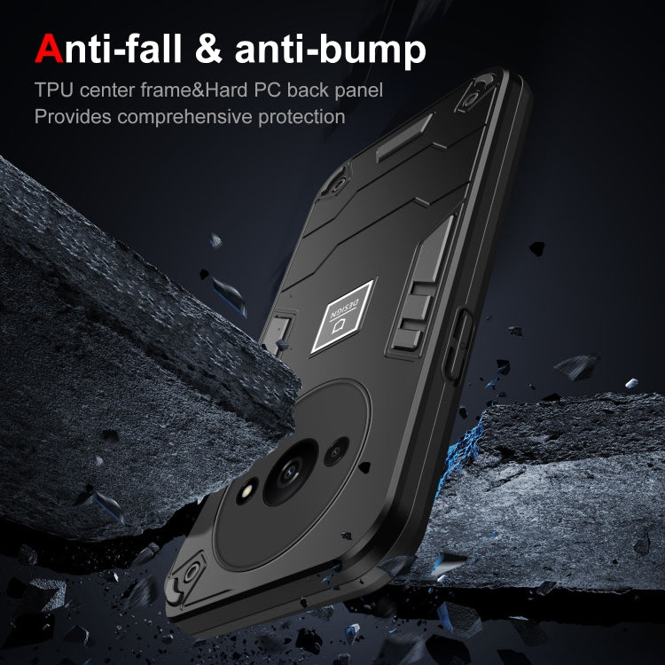 For Xiaomi Redmi A3 2 in 1 Shockproof Phone Case(Black) - Xiaomi Cases by buy2fix | Online Shopping UK | buy2fix