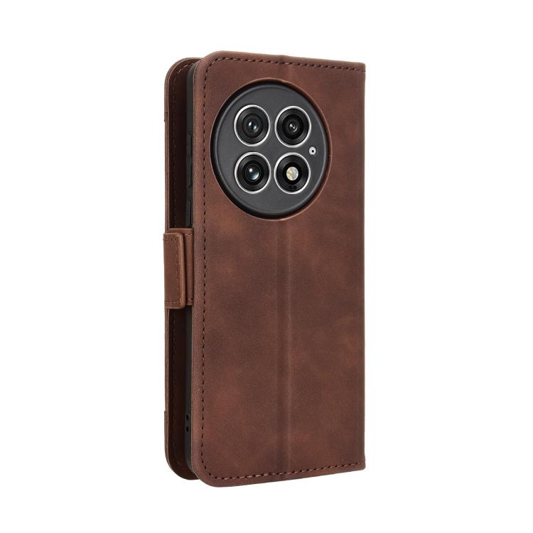 For OnePlus 13 5G Skin Feel Calf Texture Card Slots Leather Phone Case(Brown) - OnePlus Cases by buy2fix | Online Shopping UK | buy2fix