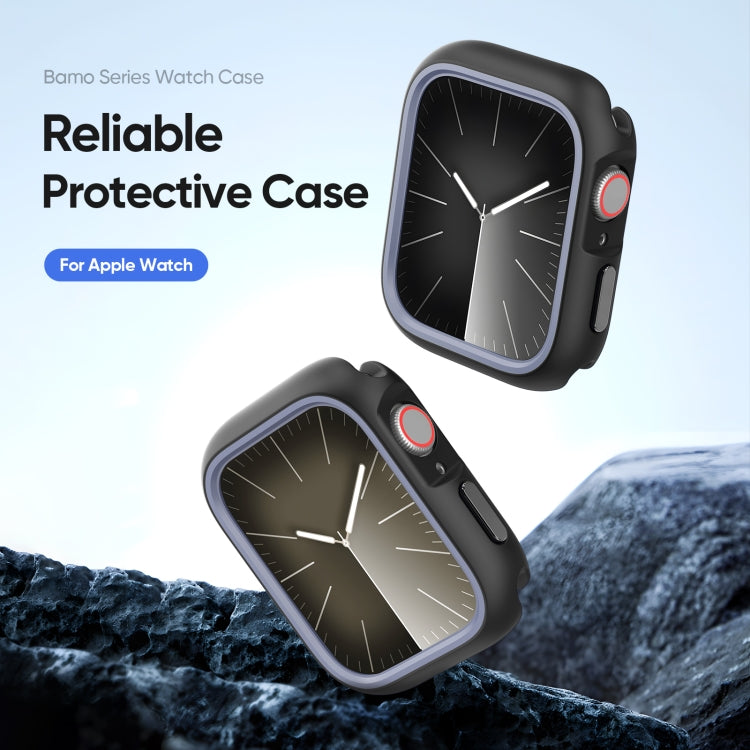 For Apple Watch 9 / 8 / 7 45mm DUX DUCIS Bamo Series Hollow PC + TPU Watch Protective Case(Black+Grey) - Watch Cases by DUX DUCIS | Online Shopping UK | buy2fix