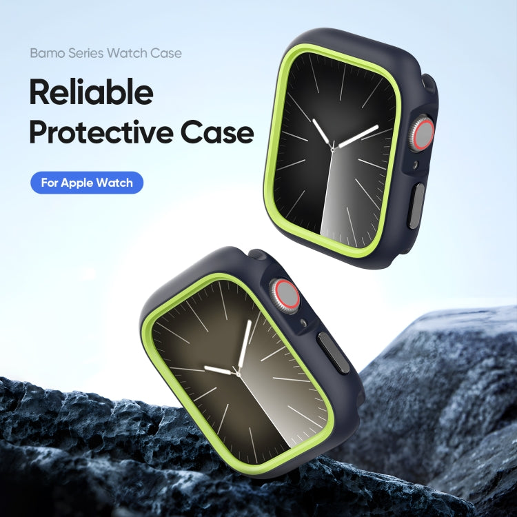 For Apple Watch 9 / 8 / 7 45mm DUX DUCIS Bamo Series Hollow PC + TPU Watch Protective Case(Midnight Blue+Green) - Watch Cases by DUX DUCIS | Online Shopping UK | buy2fix