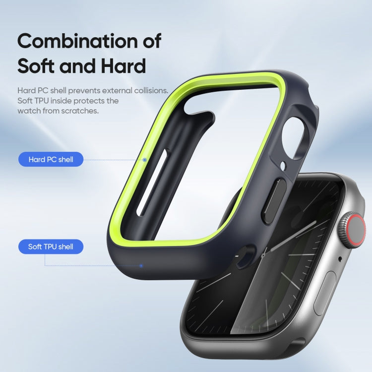 For Apple Watch 9 / 8 / 7 45mm DUX DUCIS Bamo Series Hollow PC + TPU Watch Protective Case(Midnight Blue+Green) - Watch Cases by DUX DUCIS | Online Shopping UK | buy2fix