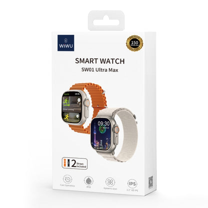 WIWU SW01 Ultra Max 2.2 inch IPS Screen IP68 Waterproof Bluetooth Smart Watch(Black) - Smart Watches by WIWU | Online Shopping UK | buy2fix