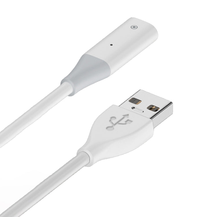 For Apple Pencil 1 USB to 8 Pin Stylus Charging Cable with Indicator Light, Length:1m(White) - Pencil Accessories by buy2fix | Online Shopping UK | buy2fix