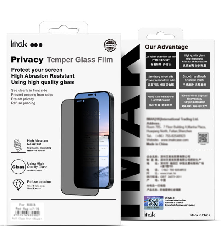 For Honor X50 5G imak 3D Curved Privacy Full Screen Tempered Glass Film - Honor Tempered Glass by imak | Online Shopping UK | buy2fix