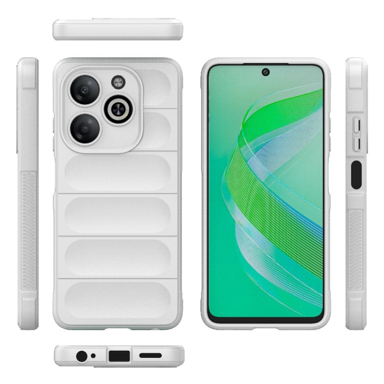 For Infinix Smart 8 Magic Shield TPU + Flannel Phone Case(White) - Infinix Cases by buy2fix | Online Shopping UK | buy2fix