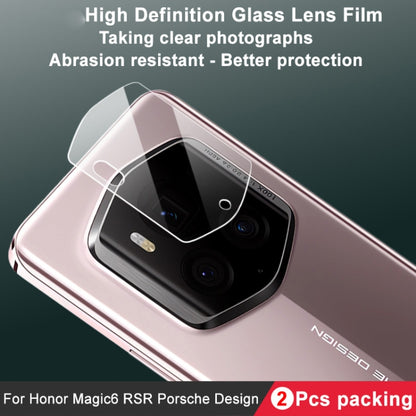 For Honor Magic6 RSR Porsche Design 2pcs/Set imak HD Glass Rear Camera Lens Film - Honor Tempered Glass by imak | Online Shopping UK | buy2fix