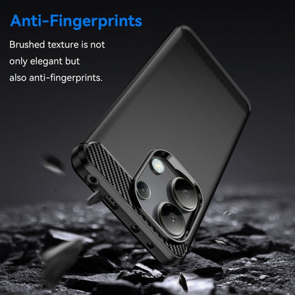 For Xiaomi Redmi Note 13 4G Global Brushed Texture Carbon Fiber TPU Phone Case(Black) - Note 13 Cases by buy2fix | Online Shopping UK | buy2fix