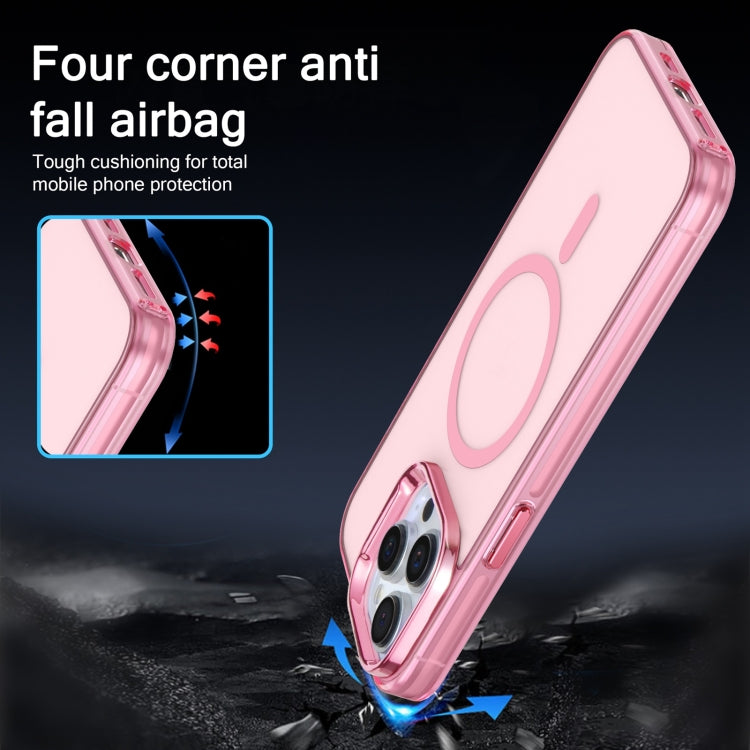 For iPhone 13 Pro Max Electroplated IMD Magsafe PC Hybrid TPU Phone Case(Pink) - iPhone 13 Pro Max Cases by buy2fix | Online Shopping UK | buy2fix