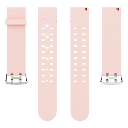 For Apple Watch SE 44mm Luminous Colorful Light Silicone Watch Band(Pink) - Watch Bands by buy2fix | Online Shopping UK | buy2fix