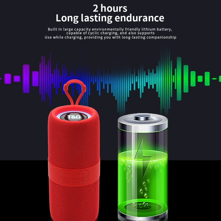 T&G TG-671 Portable Wireless 3D Stereo Subwoofer Speaker with FM/USB/LED(Orange) - Desktop Speaker by T&G | Online Shopping UK | buy2fix