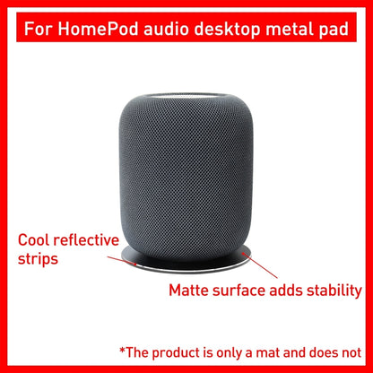 For HomePod/HomePod 2 Mini Smart Bluetooth Speaker Desktop Metal Pad(Silver) - Other Accessories by buy2fix | Online Shopping UK | buy2fix