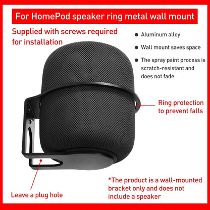 For HomePod Wireless Bluetooth Speaker Wall Mount Metal Bracket(Black) - Speaker Bracket by buy2fix | Online Shopping UK | buy2fix