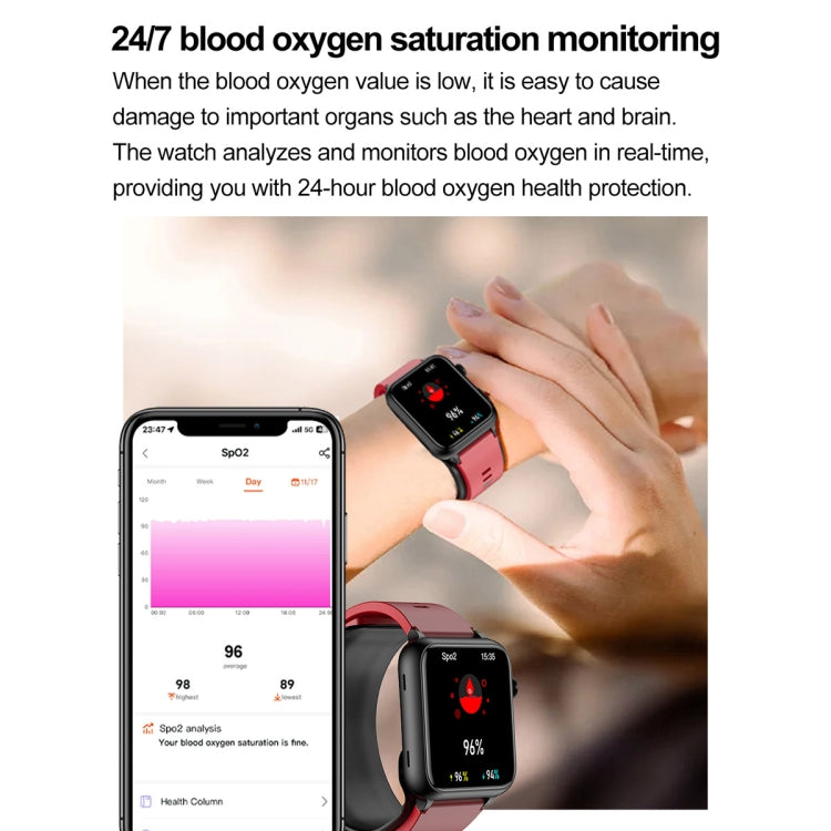 TK63 1.91 Inch Color Screen Air Pump Smart Watch, Supports Blood Pressure Monitoring / ECG(Red) - Smart Watches by buy2fix | Online Shopping UK | buy2fix