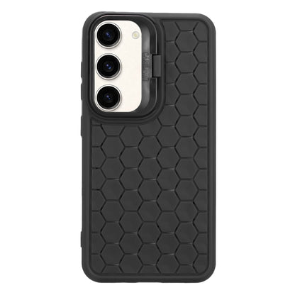 For Samsung Galaxy S23 5G Honeycomb Radiating Lens Holder Magsafe Phone Case(Black) - Galaxy S23 5G Cases by buy2fix | Online Shopping UK | buy2fix