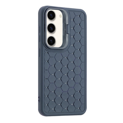 For Samsung Galaxy S23 5G Honeycomb Radiating Lens Holder Magsafe Phone Case(Blue) - Galaxy S23 5G Cases by buy2fix | Online Shopping UK | buy2fix