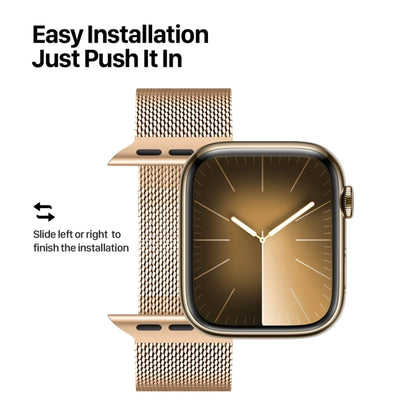 For Apple Watch SE 2023 40mm DUX DUCIS Milanese Pro Series Stainless Steel Watch Band(Gold) - Watch Bands by DUX DUCIS | Online Shopping UK | buy2fix