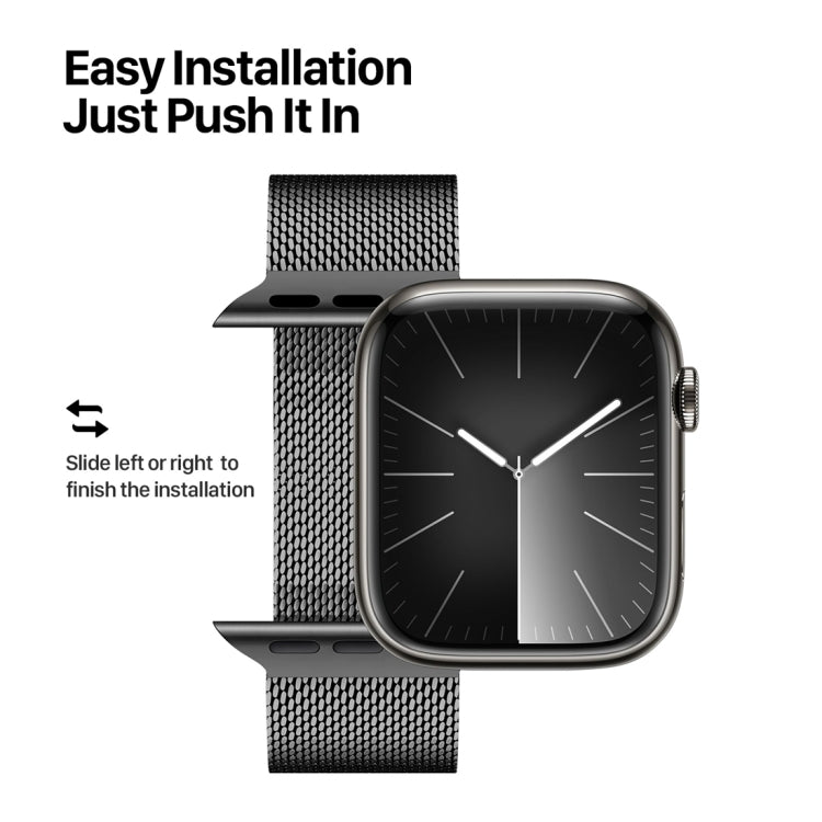 For Apple Watch Series 9 41mm DUX DUCIS Milanese Pro Series Stainless Steel Watch Band(Black) - Watch Bands by DUX DUCIS | Online Shopping UK | buy2fix