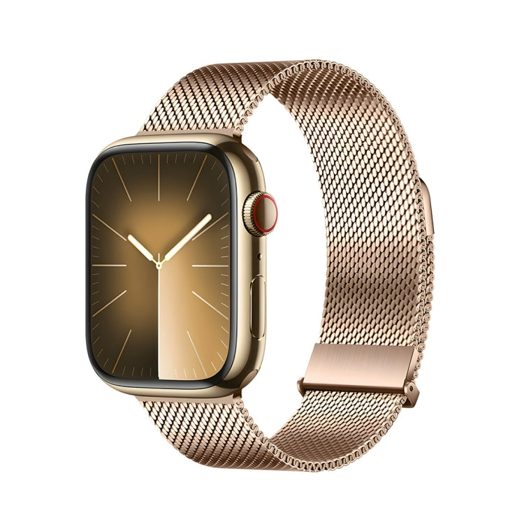 For Apple Watch Series 8 45mm DUX DUCIS Milanese Pro Series Stainless Steel Watch Band(Gold) - Watch Bands by DUX DUCIS | Online Shopping UK | buy2fix