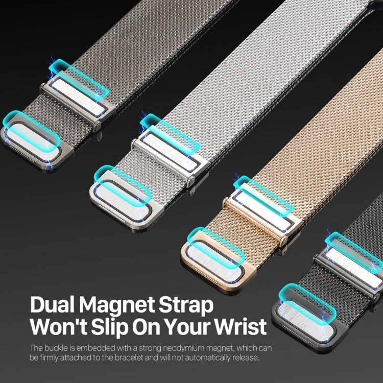 For Apple Watch SE 2022 40mm DUX DUCIS Milanese Pro Series Stainless Steel Watch Band(Silver) - Watch Bands by DUX DUCIS | Online Shopping UK | buy2fix