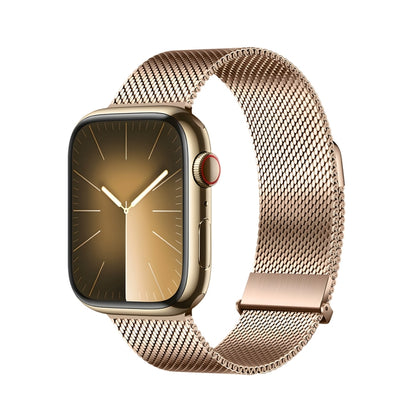 For Apple Watch Series 3 38mm DUX DUCIS Milanese Pro Series Stainless Steel Watch Band(Gold) - Watch Bands by DUX DUCIS | Online Shopping UK | buy2fix