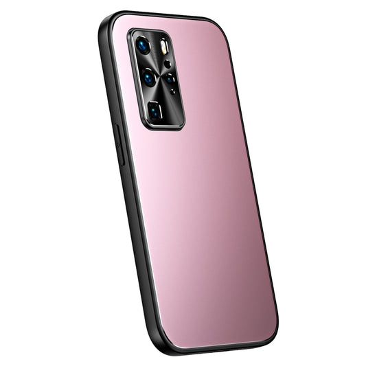 For Huawei P40 Pro R-JUST RJ-61 Electroplating Frosted TPU + PC Phone Case(Pink) - Huawei Cases by R-JUST | Online Shopping UK | buy2fix