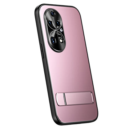 For Huawei P50 R-JUST RJ-61 Electroplating Frosted TPU + PC Phone Case with Holder(Pink) - Huawei Cases by R-JUST | Online Shopping UK | buy2fix