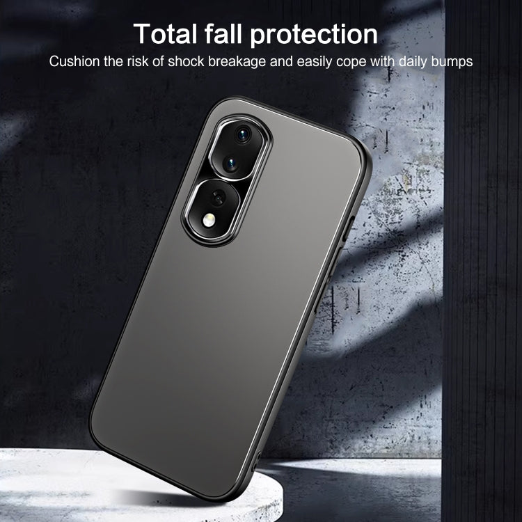 For Honor 80 Pro R-JUST RJ-61 Electroplating Frosted TPU + PC Phone Case with Holder(Silver) - Honor Cases by R-JUST | Online Shopping UK | buy2fix