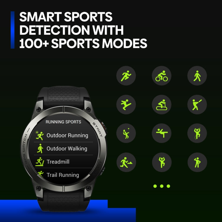 Zeblaze Stratos 3 Pro 1.43 inch AMOLED Screen Sports Smart Watch Support Bluethooth Call(Blue) - Smart Watches by Zeblaze | Online Shopping UK | buy2fix
