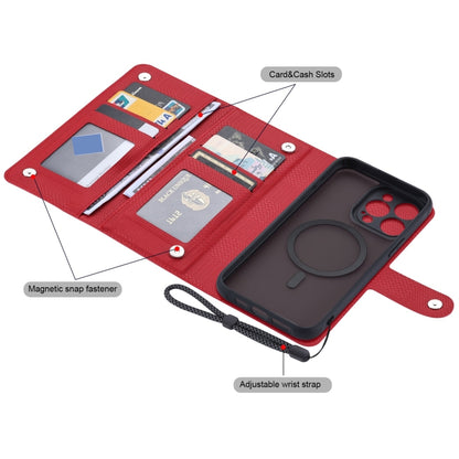 For iPhone 15 Plus ViLi GHA Series Shockproof MagSafe RFID Leather Attraction Horizontal Flip Phone Case(Red) - iPhone 15 Plus Cases by ViLi | Online Shopping UK | buy2fix