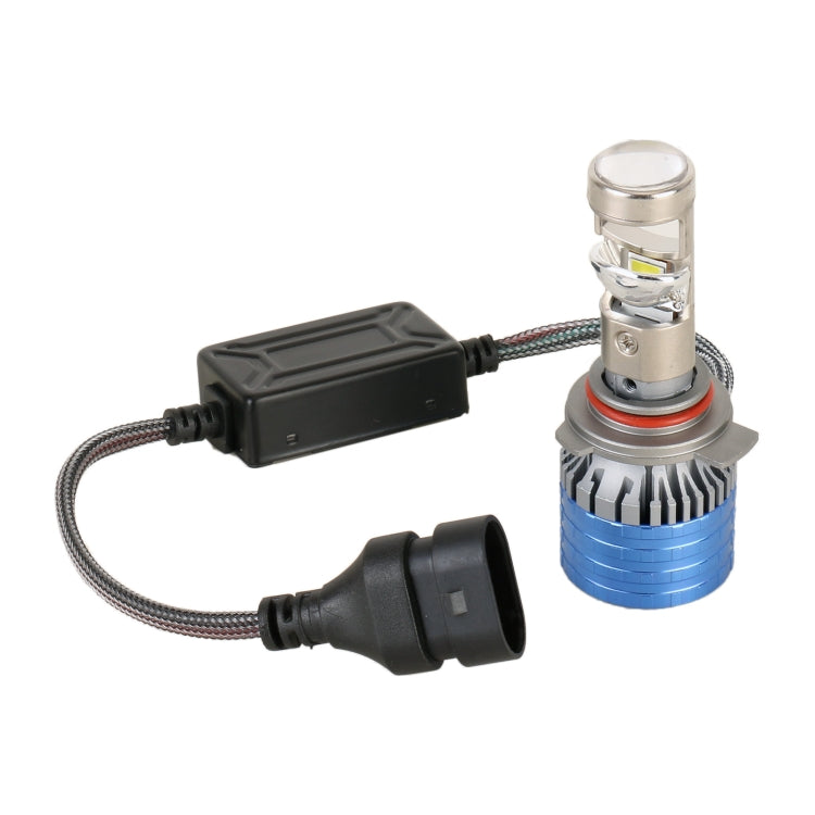 9006 Pair 55W 6000lm 6000K Car LED Mini Lens Headlight Bulb - LED Headlamps by buy2fix | Online Shopping UK | buy2fix