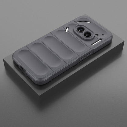 For Nothing Phone 2a Magic Shield TPU + Flannel Phone Case(Dark Grey) - More Brand by buy2fix | Online Shopping UK | buy2fix