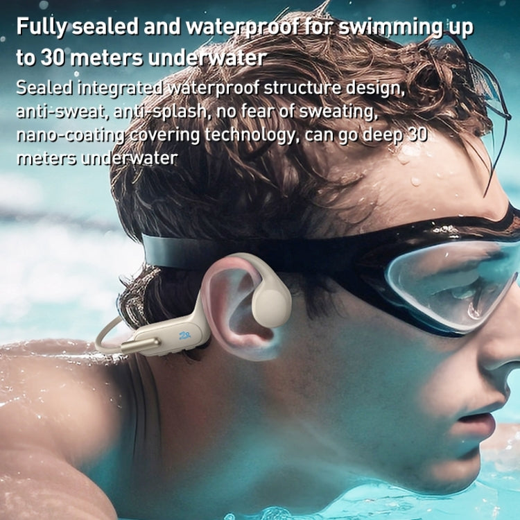 ZGA SP06 Waterproof Bone Conduction Bluetooth Sports Earphone(White) - Neck-mounted Earphone by ZGA | Online Shopping UK | buy2fix