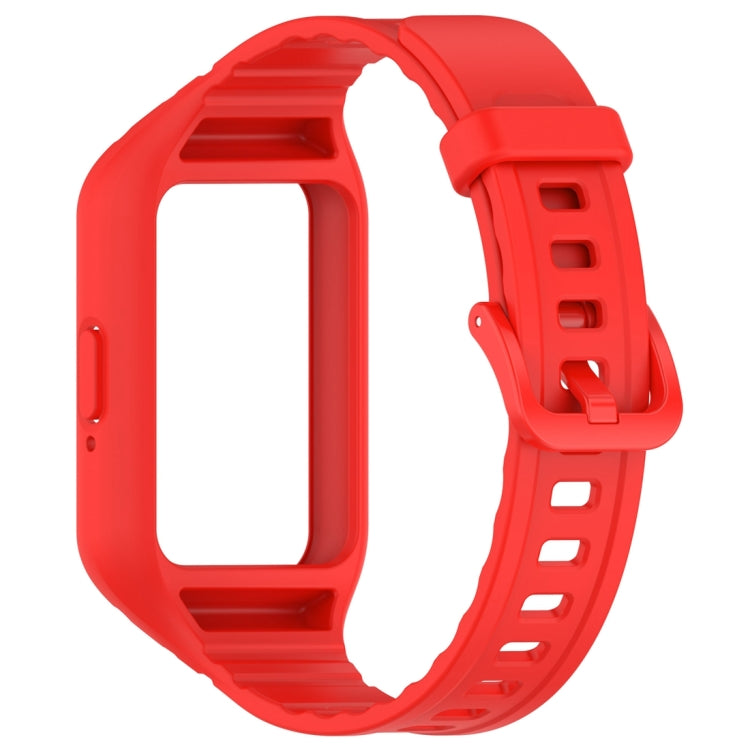 For Samsung Galaxy Fit 3 Solid Color Integrated TPU Watch Band(Red) - Watch Bands by buy2fix | Online Shopping UK | buy2fix