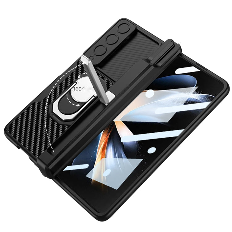 For Samsung Galaxy Z Fold4 GKK Integrated Magnetic Armor Full Coverage Phone Case(Carbon Fibre) - Galaxy Z Fold4 5G Cases by GKK | Online Shopping UK | buy2fix