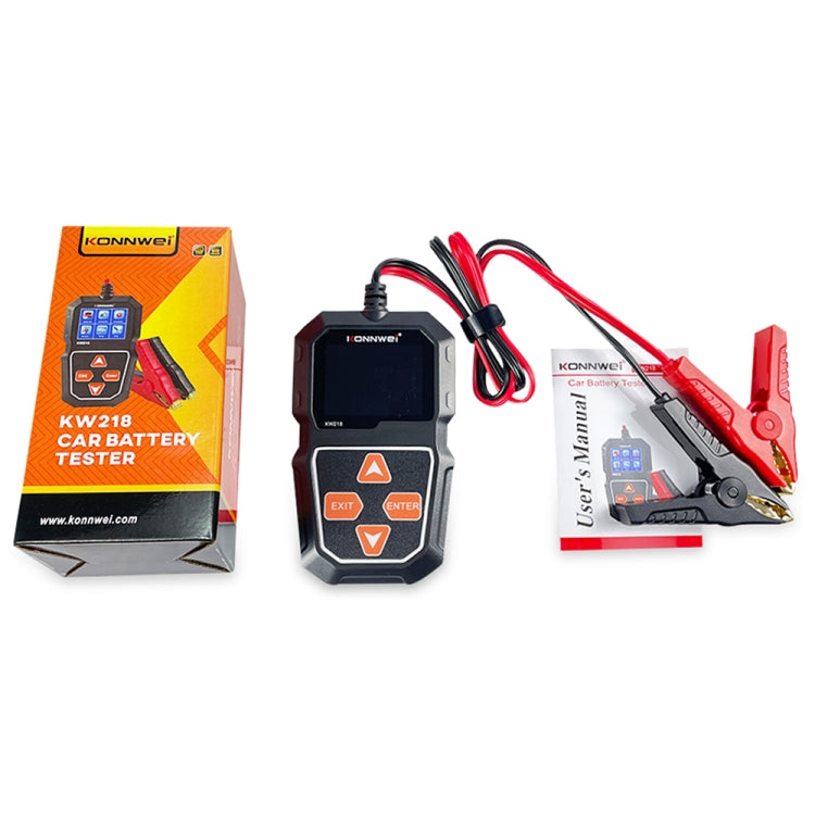 KONNWEI KW218 2.4 inch Color Screen Car Battery Tester(Black) - Code Readers & Scan Tools by KONNWEI | Online Shopping UK | buy2fix