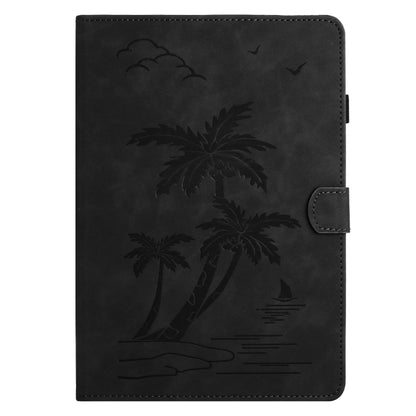 For Lenovo Tab M11/Xiaoxin Pad 11 2024 Coconut Tree Embossed Smart Leather Tablet Case(Black) - Lenovo by buy2fix | Online Shopping UK | buy2fix