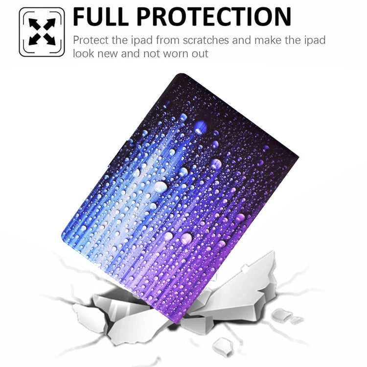 For Lenovo Tab M11 / Xiaoxin Pad 11 2024 Electric Pressed Colored Drawing Smart Leather Tablet Case(Water Droplets) - Lenovo by buy2fix | Online Shopping UK | buy2fix