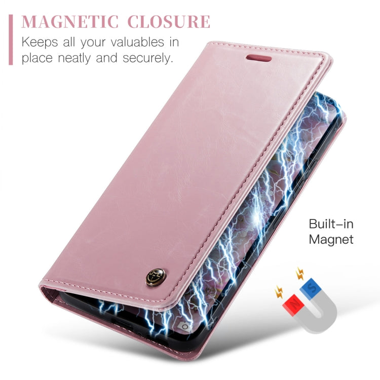 For Xiaomi Redmi Note 13 4G CaseMe 003 Crazy Horse Texture Flip Leather Phone Case(Pink) - Xiaomi Cases by CaseMe | Online Shopping UK | buy2fix