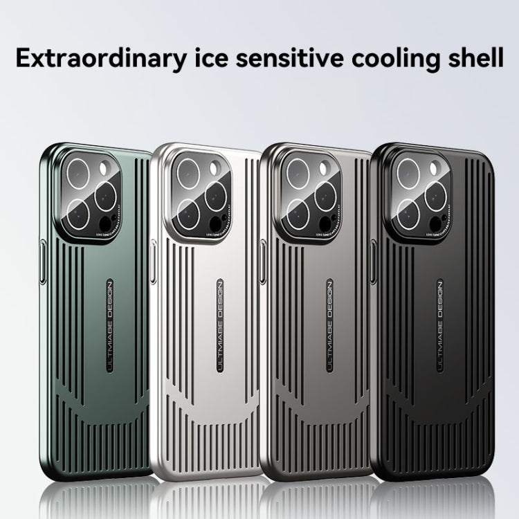 For iPhone 16 Pro Ice Sense Heat Dissipation Electroplating Frosted Phone Case(Black) - iPhone 16 Pro Cases by buy2fix | Online Shopping UK | buy2fix