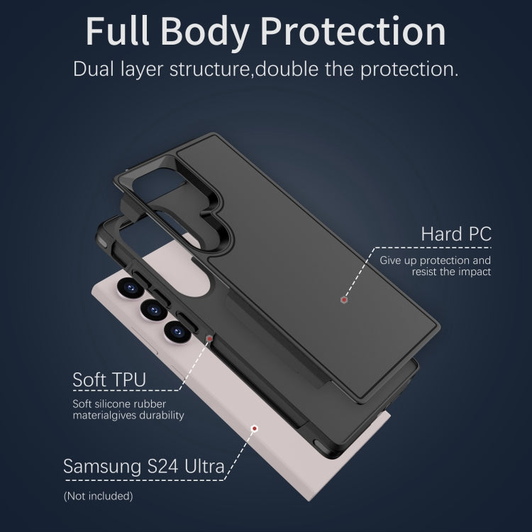 For Samsung Galaxy S24 Ultra 5G RedPepper Armor PC Hybrid TPU Phone Case(Black) - Galaxy S23 Ultra 5G Cases by RedPepper | Online Shopping UK | buy2fix