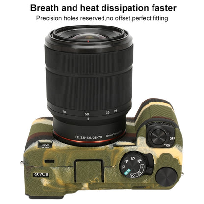 For Sony ILCE-7CM2 / A7C II / A7CR Litchi Texture Soft Silicone Protective Case(Camouflage) - Protective Case by buy2fix | Online Shopping UK | buy2fix